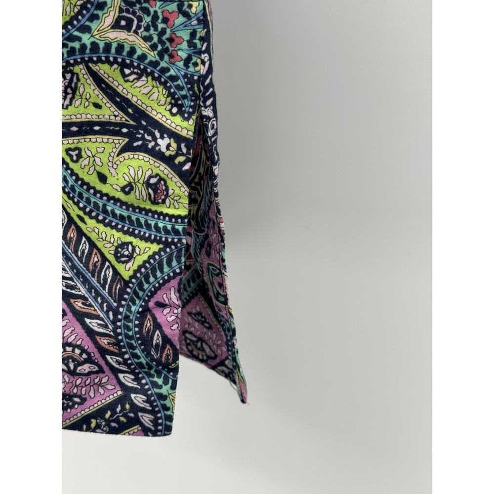 Tommy Bahama Paisley Cotton Peasant Cover Up Tunic Tie Neck 3/4 Sleeve XS - Picture 4 of 8